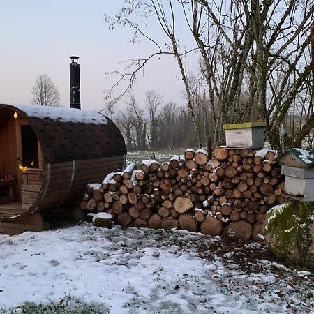Cabane En Bois Avec Bain Nordique Et Sauna Marigny  外观 照片